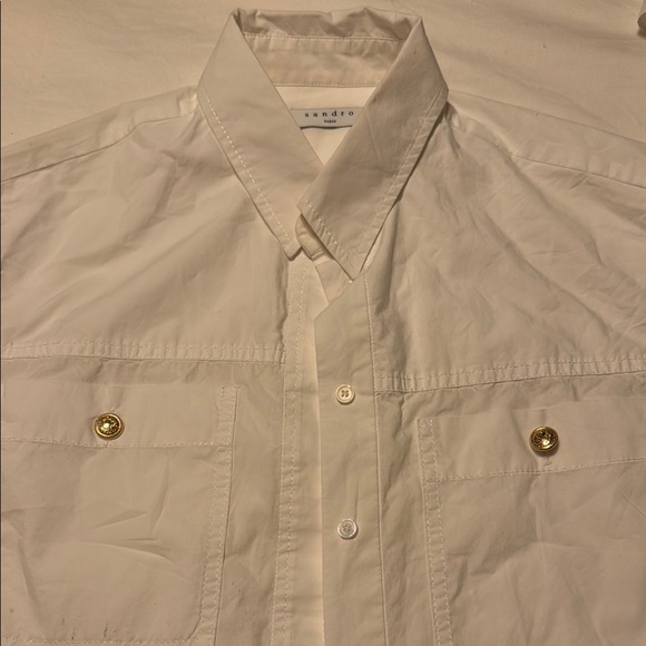 Sandro White Button-Up Shirt - Picture 1 of 5